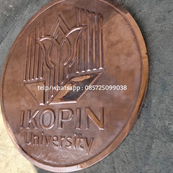 Logo tembaga IKOPIN University Project Kampus IKOPIN Jatinangor Sumedang Jawa barat 3